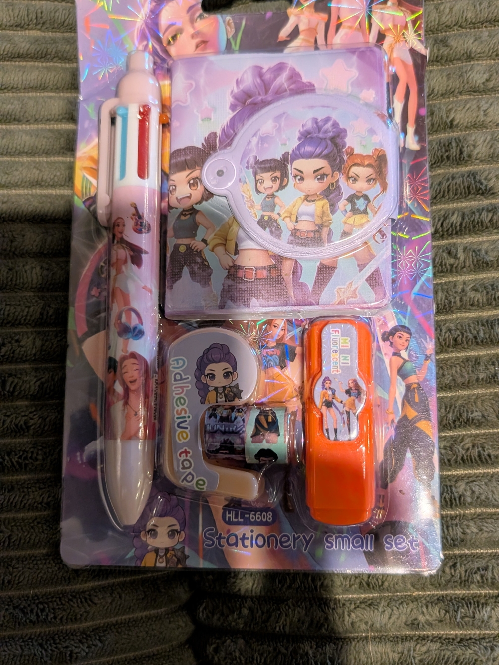 New K-pop Demon Hunters Stationery Set - Multi-Function Pen, Tape & Accessories